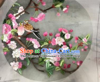 Chinese Traditional Suzhou Embroidery Begonia Cloth Accessories Embroidered Patches Embroidering Craft