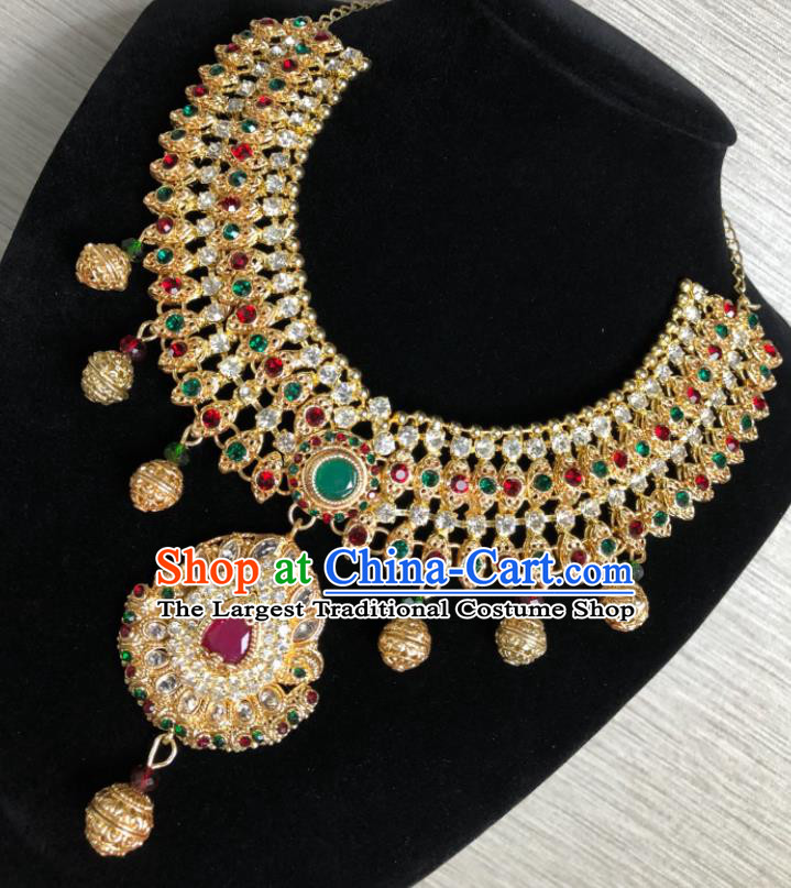 South Asia Pakistan Islam Bride Jewelry Accessories Traditional Pakistani Hui Nationality Wedding Gems Eyebrows Pendant for Women