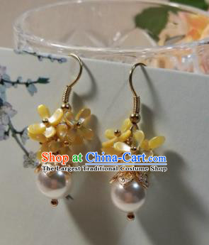 Traditional Chinese Classical Osmanthus Fragrans Earrings Hanfu Jewelry Accessories for Women