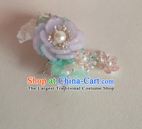 Traditional Chinese Classical Flower Hair Claw Hairpins Ancient Hanfu Hair Accessories for Women