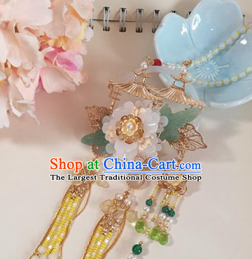 Traditional Chinese Classical Brooch Pendant Hanfu Palace Tassel Breastpin Accessories for Women