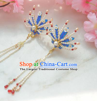 Traditional Chinese Classical Pearls Phoenix Hairpins Ancient Princess Hanfu Hair Accessories for Women