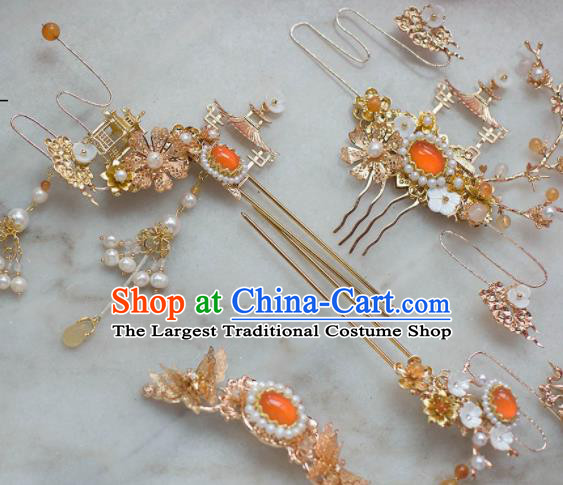 Traditional Chinese Classical Palace Hair Comb Hairpins Ancient Princess Hanfu Hair Accessories for Women