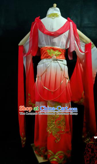 Chinese Cosplay Female Swordsman Red Dress Ancient Princess Peri Costume for Women