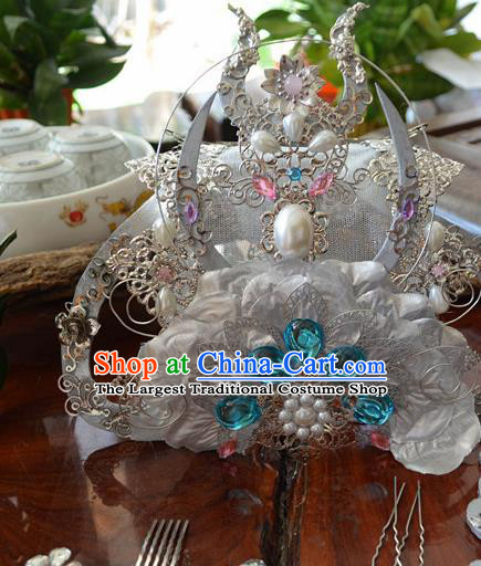 Traditional Chinese Classical Hairpins Hair Crown Ancient Princess Hanfu Hair Accessories for Women