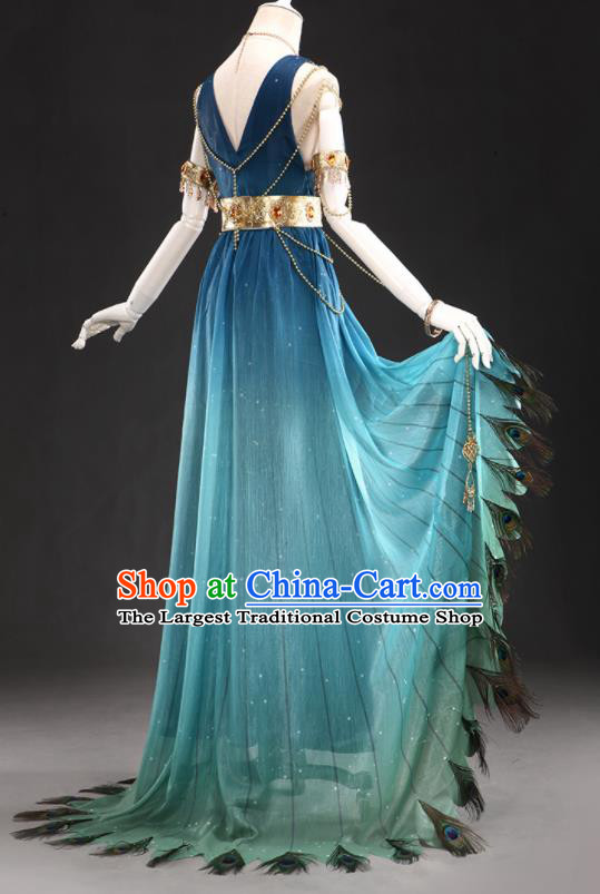 Top Grade Cosplay Queen Blue Dress Halloween Fancy Ball Costumes for Women