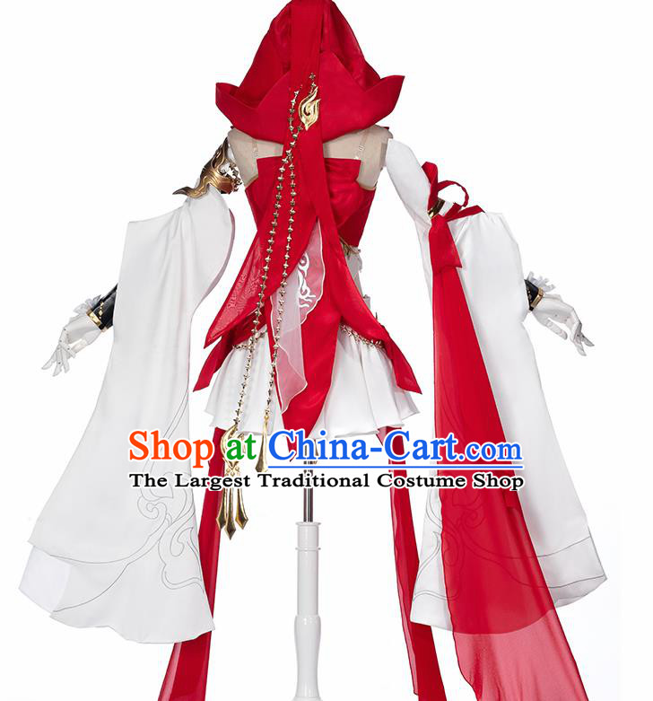 Traditional Chinese Cosplay Swordswoman Short Dress Ancient Heroine Costume for Women