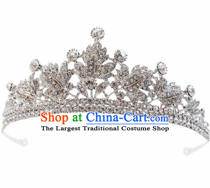 Top Grade Bride Royal Crown Handmade Wedding Hair Accessories for Women