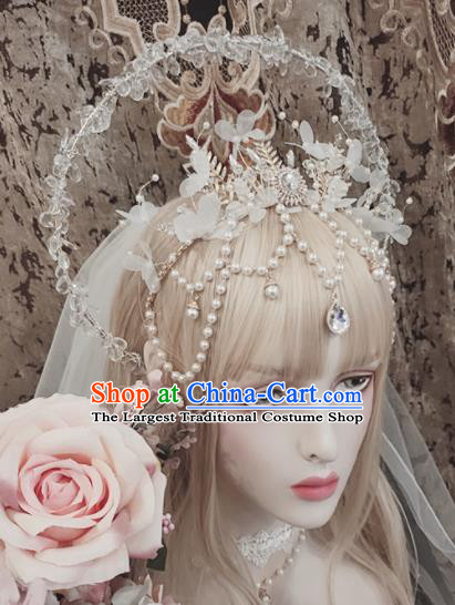 Top Grade Baroque Princess Royal Crown Handmade Hair Accessories for Women