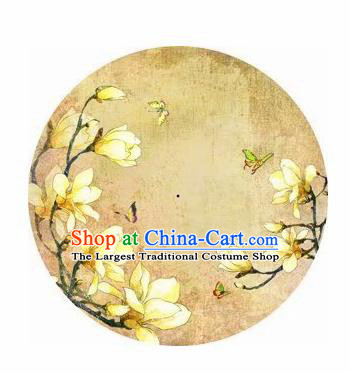 Chinese Handmade Printing Yulan Magnolia Oil Paper Umbrella Traditional Umbrellas