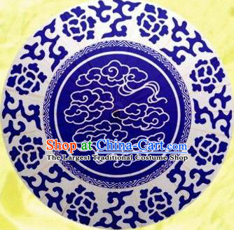 Chinese Handmade Printing Clouds Blue Oil Paper Umbrella Traditional Decoration Umbrellas