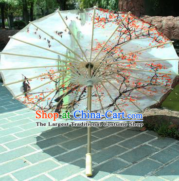 Handmade Chinese Classical Dance Printing Red Leaf Paper Umbrella Traditional Cosplay Decoration Umbrellas