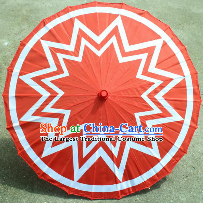 Handmade Chinese Classical Dance Red Silk Umbrella Traditional Cosplay Decoration Umbrellas