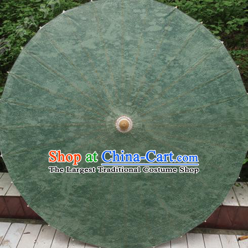 Chinese Classical Dance Handmade Green Paper Umbrella Traditional Decoration Umbrellas