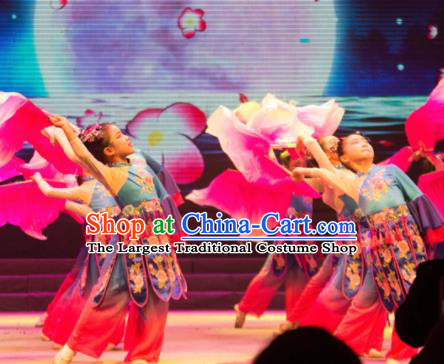 Traditional Chinese Children Classical Dance Xiu Se Dress Stage Show Costume for Kids