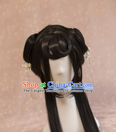 Traditional Chinese Ancient Princess Wigs Cosplay Goddess Chignon for Women