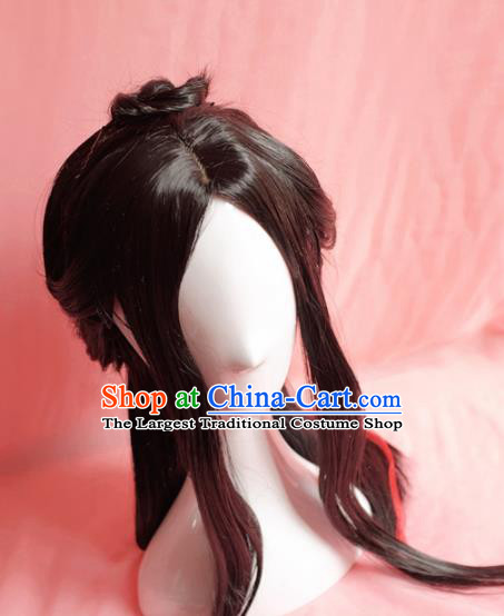 Traditional Chinese Han Dynasty Young Lady Wigs Cosplay Ancient Goddess Female Swordsman Chignon for Women