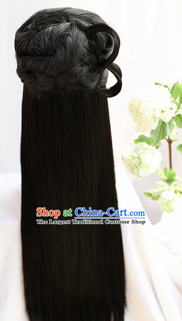 Traditional Chinese Cosplay Song Dynasty Nobility Lady Wedding Wigs Sheath Ancient Princess Chignon for Women