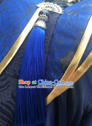 Traditional Chinese Cosplay Prince Navy Costumes Ancient Swordsman Hanfu Clothing for Men