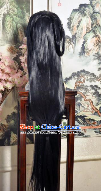 Traditional Chinese Cosplay Swordsman Taoist Nun Wigs Sheath Ancient Goddess Chignon for Women