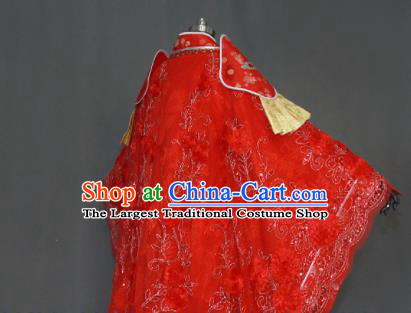 Traditional Chinese Cosplay Fairy Queen Wedding Red Dress Ancient Drama Female Swordsman Costumes for Women