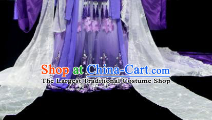 Traditional Chinese Cosplay Imperial Consort Purple Dress Ancient Drama Female Swordsman Costumes for Women