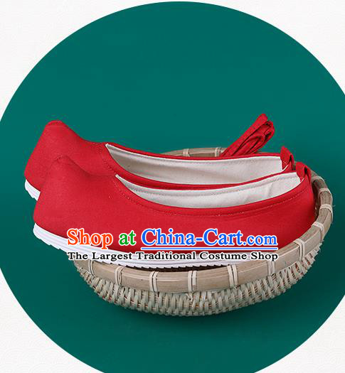 Chinese Traditional Red Cloth Shoes Hanfu Shoes Princess Shoes for Women