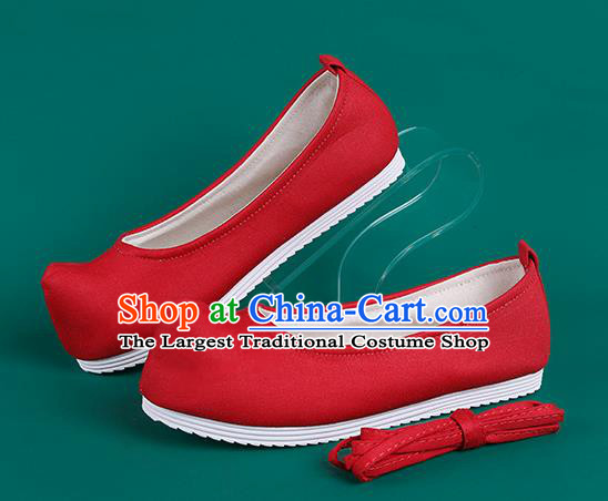 Chinese Traditional Red Cloth Shoes Hanfu Shoes Princess Shoes for Women