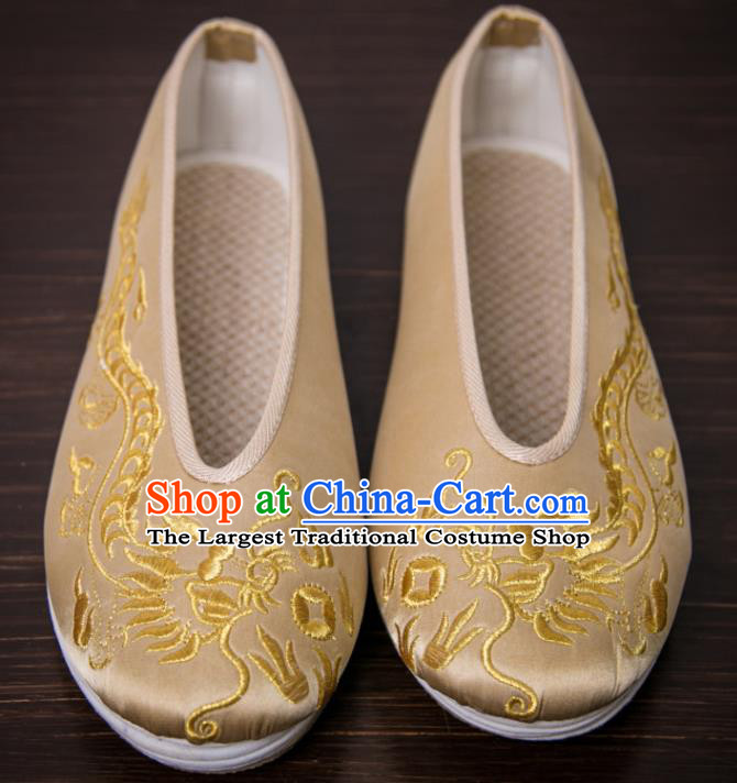 Handmade Chinese Bridegroom Shoes Traditional Wedding Embroidered Shoes Hanfu Shoes for Men