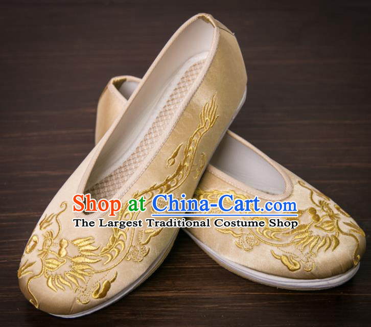 Handmade Chinese Bridegroom Shoes Traditional Wedding Embroidered Shoes Hanfu Shoes for Men