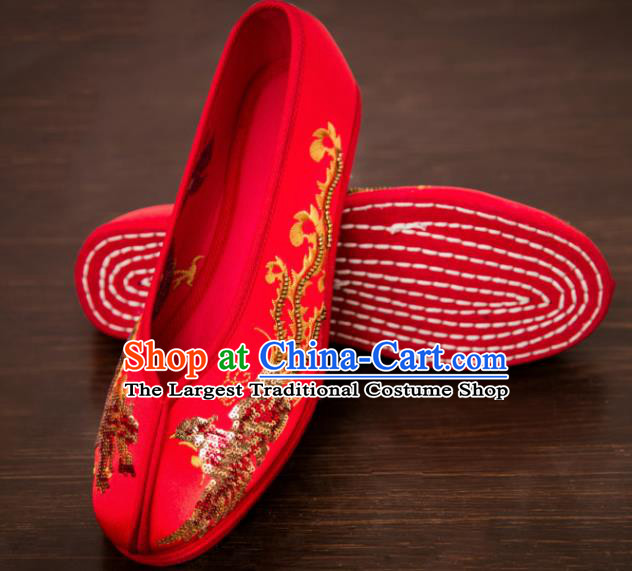 Traditional Chinese Handmade Wedding Shoes Hanfu Shoes Bride Shoes for Women