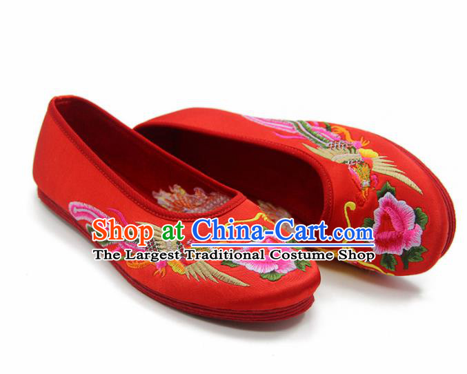 Traditional Chinese Embroidered Shoes Handmade Wedding Shoes Hanfu Red Shoes Bride Shoes for Women