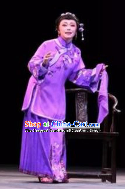 Chinese Moon Shines On Sugarbush Ferry Dance Purple Dress Stage Performance Dance Costume and Headpiece for Women