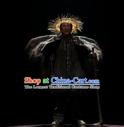 Impression Shanha Chinese She Nationality Hunter Clothing Stage Performance Dance Costume for Men