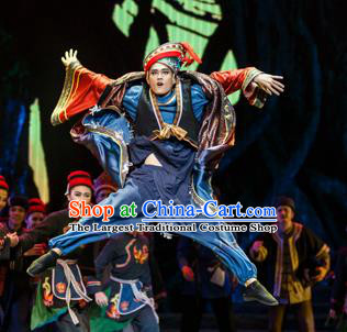 Impression Shanha Chinese She Nationality Wedding Clothing Stage Performance Dance Costume for Men
