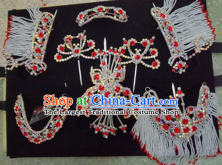 Chinese Traditional Beijing Opera Hair Accessories Peking Opera Diva Butterfly Hairpins Complete Set for Adults