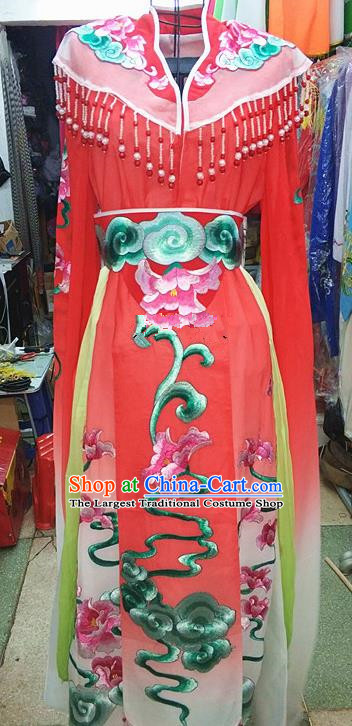Chinese Traditional Beijing Opera Princess Costume Peking Opera Actress Red Dress for Adults