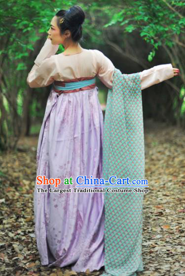 Chinese Ancient Court Maid Hanfu Dress Tang Dynasty Palace Lady Historical Costume for Women