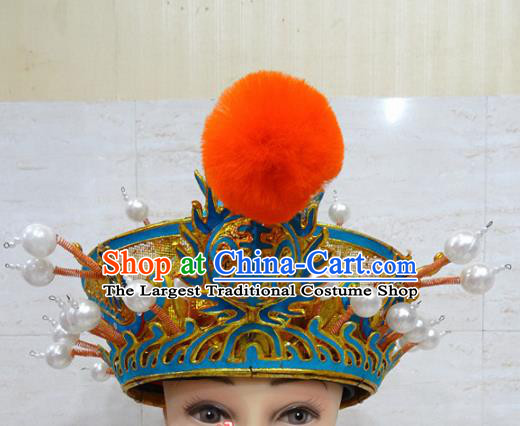 Chinese Traditional Beijing Opera Royal Highness Hat Ancient Prince Helmet Headwear for Adults