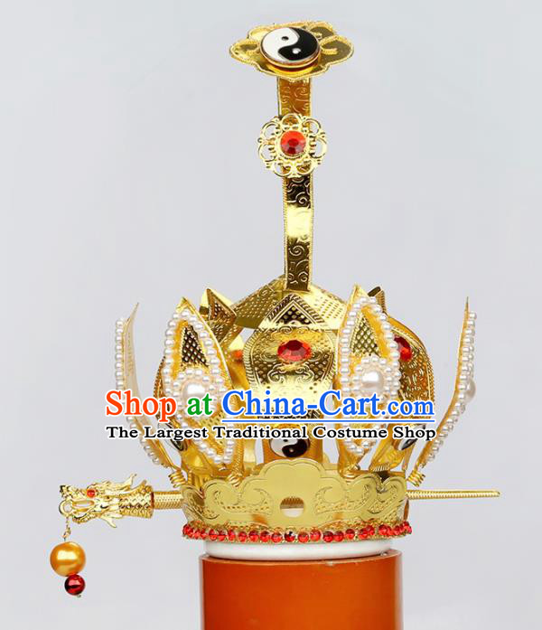 Chinese Traditional Religious Hair Accessories Feng Shui Taoism Prince Hairdo Crown