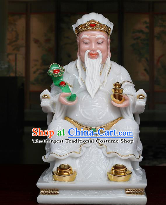 Chinese Traditional Religious Supplies White Gnome Statue Taoism Accessories