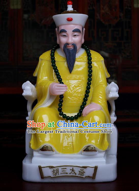 Chinese Traditional Religious Supplies Feng Shui Gnome Yellow Cloth Statue Taoism Decoration