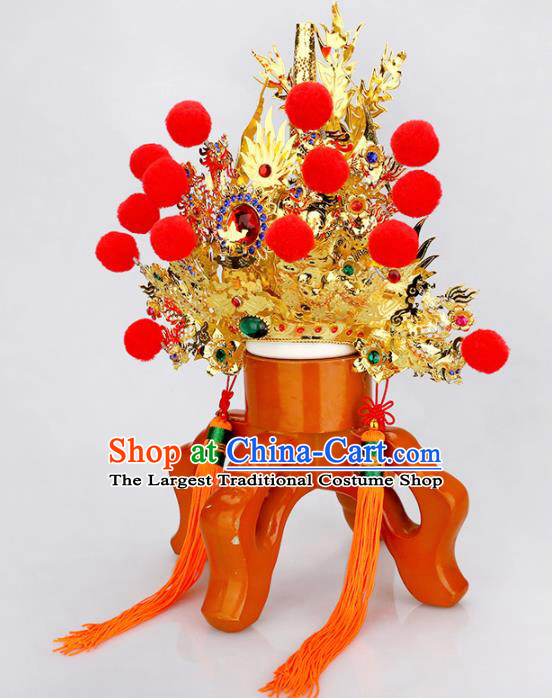 Chinese Traditional Religious Hair Accessories Feng Shui Taoism General Helmet Hat