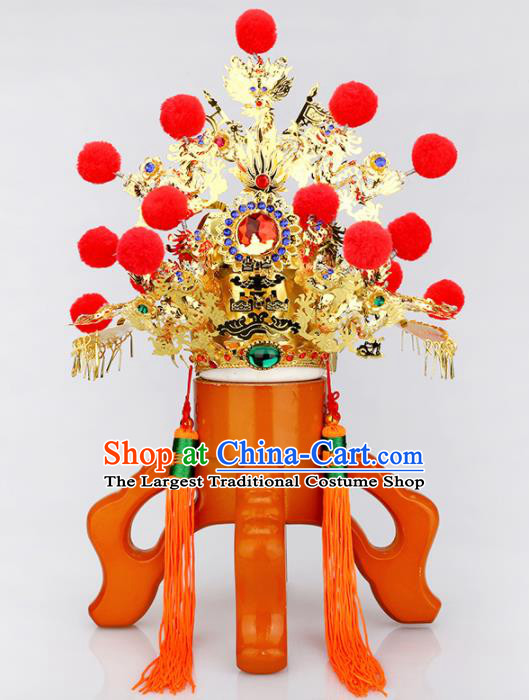 Chinese Traditional Religious Hair Accessories Feng Shui Taoism Gnome Helmet Hat