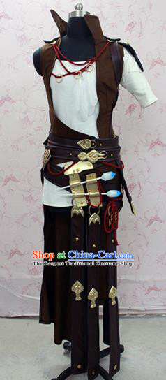 Chinese Ancient Swordsman Costume Traditional Cosplay Young Hero Clothing for Men