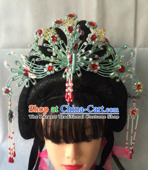 Asian Chinese Beijing Opera Hair Accessories Ancient Princess Phoenix Coronet Hairpins for Women