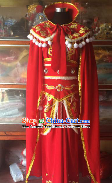 Traditional Chinese Beijing Opera Diva Costume Ancient Imperial Concubine Red Dress for Women