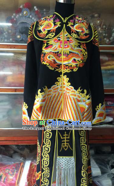 Traditional Chinese Beijing Opera Takefu Costume Peking Opera Imperial Bodyguard Black Clothing