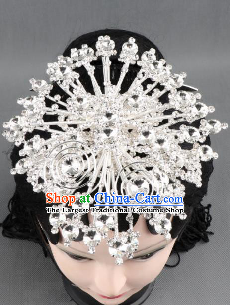 Asian Chinese Beijing Opera Diva Hair Accessories Ancient Princess Crystal Butterfly Hairpins for Women