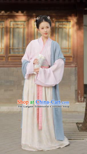 Chinese Traditional Song Dynasty Aristocratic Lady Historical Costume Ancient Princess Hanfu Dress for Women